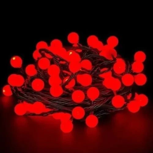 5m 28 Led Kırmızı Işık Şeffaf Kablo Fişli Eklemeli ürün görseli 1