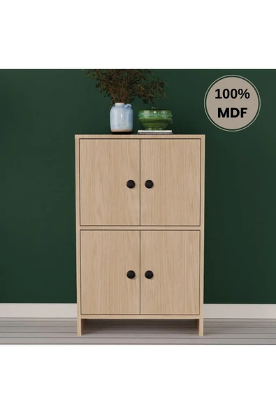 Çok Amaçlı Raflı Mdf Dolap kitaplık ürün görseli 1