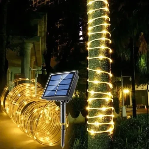 10m 100 LED Solar Led Işık Gün Işığı Şeffaf Kablolu ürün görseli 1