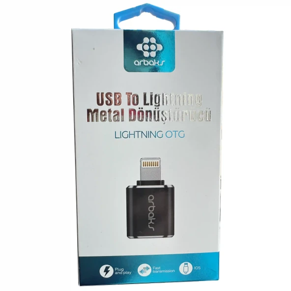 IOS 13 ve üzeri Klavye, Mouse, Harici HDD, İphone Metal Otg Arbaks ARB-507 ürün görseli 1