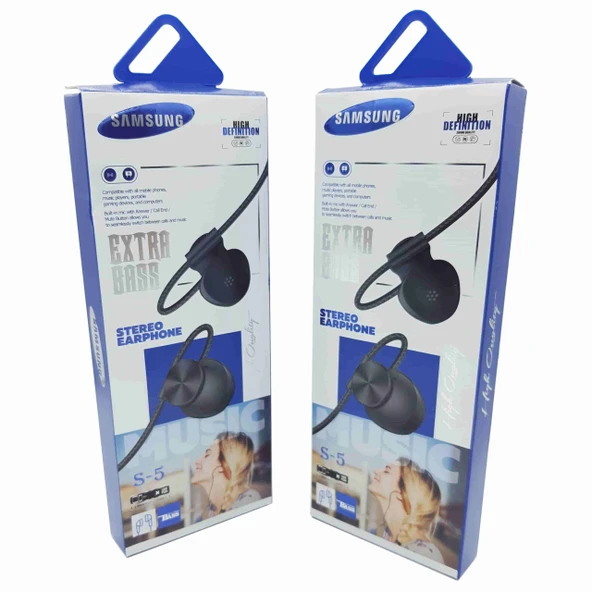 3.5mm Jack Girişli Kablolu Kulaklık Samsung S-5 ürün görseli 1
