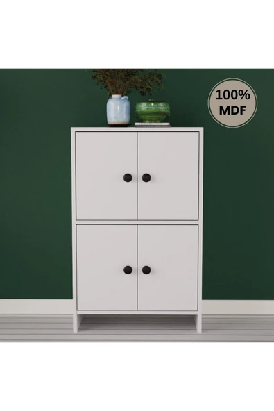 Çok Amaçlı Raflı Mdf Dolap kitaplık ürün görseli 1