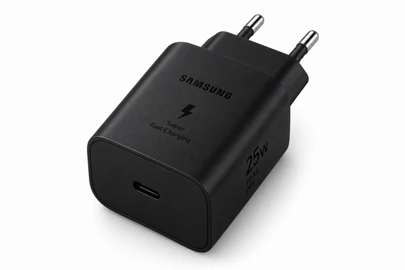 Samsung 25W PD Hızlı Şarj Adaptörü Type-C Girişli - Siyah (2 Yıl Garantili) ürün görseli 1