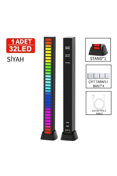 SzGarage Rgb Sese Duyarlı Ekolayzer Çubuk Led Ekolayzer Sese Duyarlı Rgb Çubuk (şarj Edilebilir Değildir) ürün görseli 1