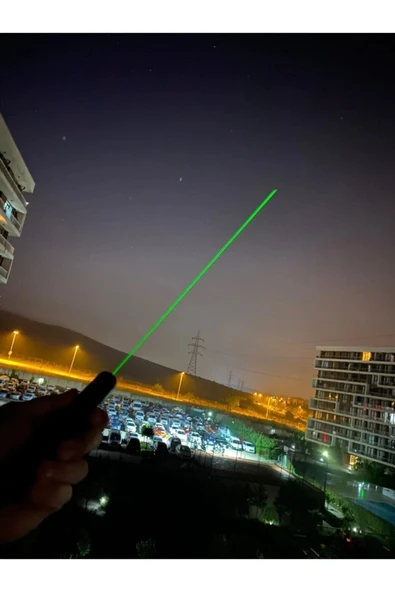 Janva Şarjlı Turbo Yeşil Lazer Pointer Kibrit Yakabilen 15000 Mv Güç 150km Green Laser ürün görseli 1