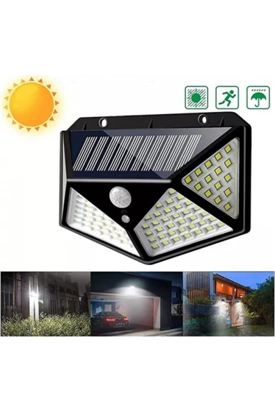 TAŞTAN TİCARET 100 Ledli Bahçe Lambası Solar Güneş Enerjili Tasarruflu Solar Lamba ürün görseli 1