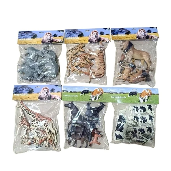 SH-P9904-07AL 6 AST 7PASLAN-KAPLAN-ZÜRAFA-İNEK-FİL(Belirtilen fiyat, tekli satış için adet fiyatıdır.) ürün görseli 1
