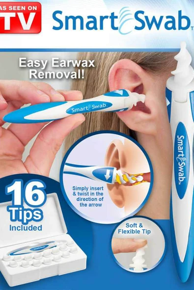 Keyfi Sepet Smart Swab Kulak Temizleme Seti: Kulak Temizleyici + Yedek Başlıklar ürün görseli 1