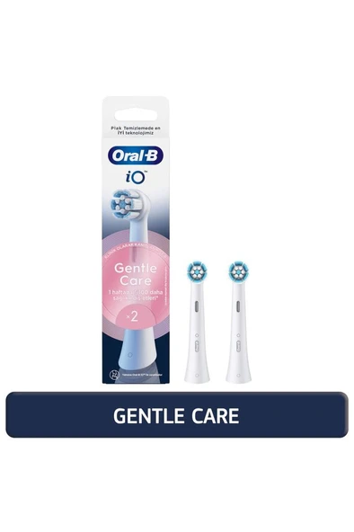 Oral-B iO Serisi Gentle Care Orijinal Yedek Başlıkları Hassas Diş Etlerine Uygun 2'li ürün görseli 1