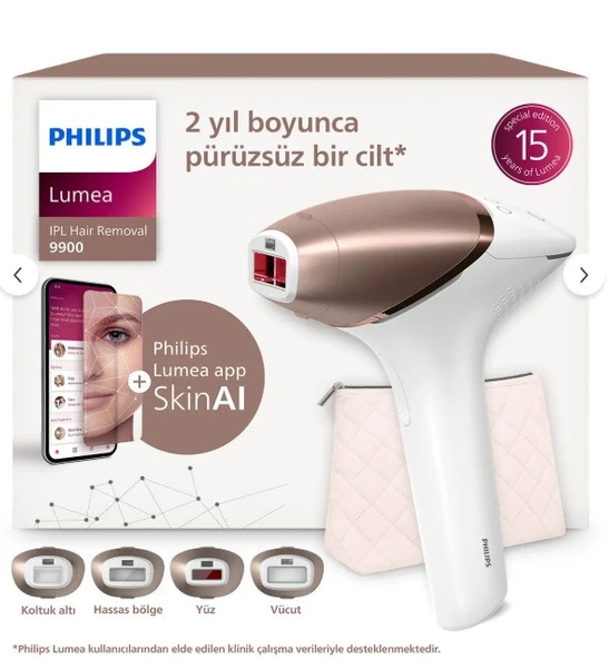 Philips Lumea 9900 Serisi BRI951/03 IPL Tüy Alma Cihazı Pembe SkinAI Özellikli Kablosuz Kullanım ürün görseli 1
