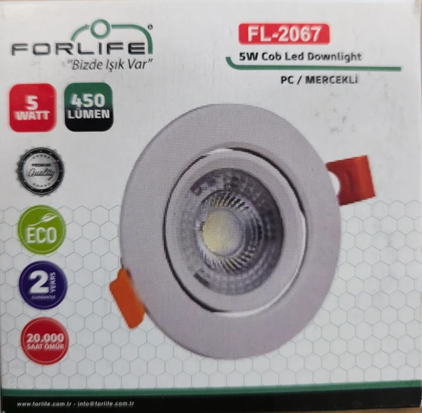 FORLİFE 5W COB LED 6500K (5 ADET) - Resim 2