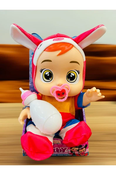 Ailenizin Oyuncakçısı Cry Babies Ağlayan Bebek Sesli Emzikli ve Biberonlu Et Bebek 35 cm ürün görseli 1