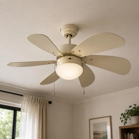 VANTI 30''30W BEYAZ AHSAP TAVAN VANTILATOR - Resim 2