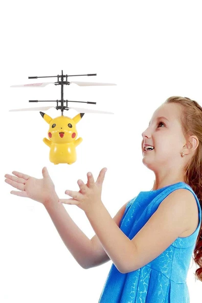 Xharma Uçan Pikachu Oyuncağı Işıklı Hareket Sensörlü Flying Pikachu - Resim 3