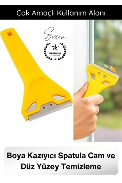 #Kazıyıcı Profesyonel Boya Kazıyıcı Spatula Cam Kazıma Aparatı Yüzey Temizleme Bıçağı Paslanmaz Çelik Jiletli Etiket Har ürün görseli 1