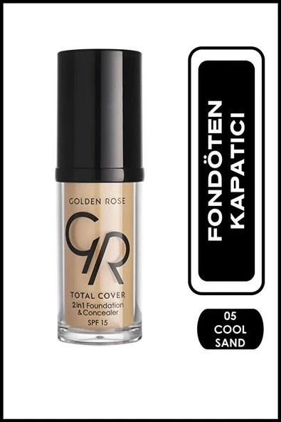 GOLDEN ROSE TOTAL COVER 2IN1 FOUNDATION&CONCEALER ürün görseli 1