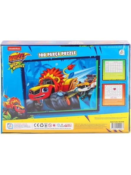 Laço Kids Blaze 100 Parça Kutu Puzzle BL0048 - Resim 2