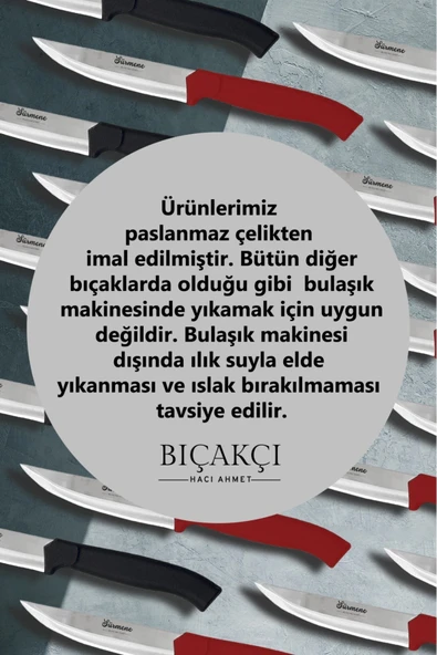 bha Sürmene Colours 7 Parça Çok Amaçlı Kasap Kurban Çok Parçalı Mutfak Bıçak Seti ürün görseli 1