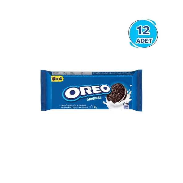 Oreo Vanilya Bisküvi 38 gr - 12 Adet ürün görseli 1