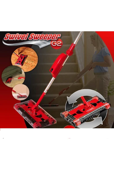 SwivelSweeper Swivel Sweeper G6 Kablosuz Şarjlı Katlanır Süpürge ürün görseli 1