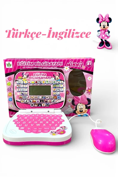 Prestij Minne Mause Eğitici Oyuncak Bilgisayar Türkçe İngilizce Eğitici Laptop 100 Fonksiyonlu ürün görseli 1