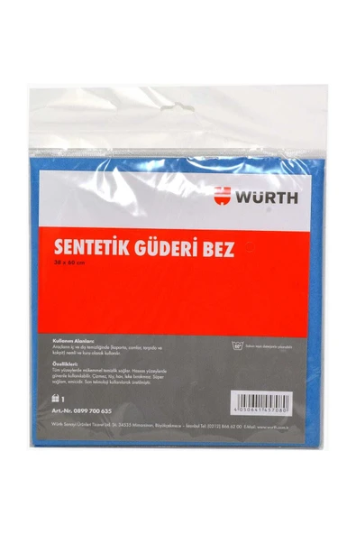 Würth Sentetik Güderi Bez - 38x60 Cm - Mavi - 130 gr ürün görseli 1