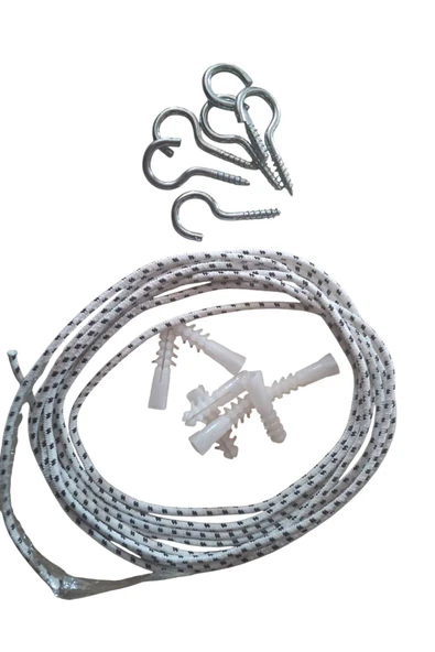 KADİRTARIM MONTAJ MAĞZEMESİ FİLE MONTAJ SETİ 2,50 X 9 METRE İÇİN İSKOTA HALAT KANCA DUBEL ürün görseli 1