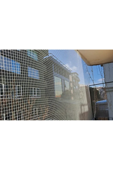 KADİRTARIM Kedi Flesi 2,50 x 6 Metre Kuş Önleme Ağı ip halat kanca dubel Sık Dokuma Montaj Malzemeli ürün görseli 1