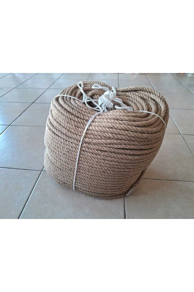 KADİRTARIM JÜT HALAT 10 METRE HASIR HALAT 12 MM KENDİR HALAT İP DEKORATİF JÜT DOĞAL HALAT ürün görseli 1