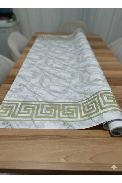 KADİRTARIM Masa Örtüsü Mermer Desen 140x200 cm Elyaf Tabanlı Yeni Model Masa örtüsü ürün görseli 1