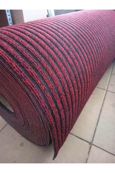 KADİRTARIM Çelik Halı 1 x 15 metre KIRMIZI Dış Ve Iç Zemin Kaymaz Halı Yolluk Taban Iş Yeri Ofis Oto Paspası ürün görseli 1