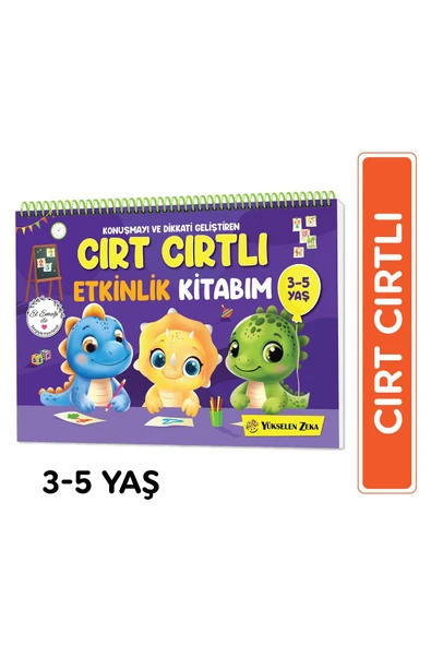 yükselen zeka Konuşma ve Dikkati Geliştiren Cırt Cırtlı Etkinlik Kitabım (3-5 Yaş) ürün görseli 1