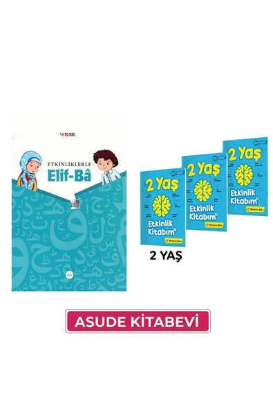 yükselen zeka 4-6 Yaş Grubu Etkinliklerle Elif Ba ve 2 Yaş Etkinlik Kitabım Seti-2'li set ürün görseli 1