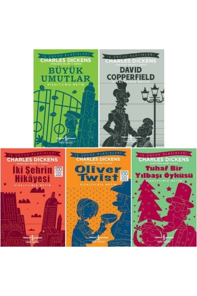 TÜRKİYE İŞ BANKASI KÜLTÜR YAYINLARI İŞBANKASI- Charles Dickens Çocuk Klasikleri 5 Kitap Set / Büyük Umutlar - David Copperfield ürün görseli 1