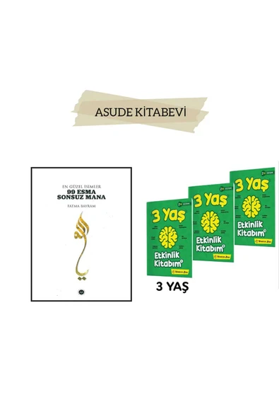 yükselen zeka 3 Yaş Etkinlik Kitabım Seti VE EN GÜZEL İSİMLER 99 ESMA SONSUZ MANA ürün görseli 1