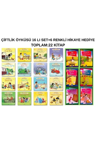 TÜRKİYE İŞ BANKASI KÜLTÜR YAYINLARI 1. Sınıf Ilk Okuma Çiftlik Öyküleri Set 16 Kitap Heather Amery Iş Bankası+HEDİYE ürün görseli 1