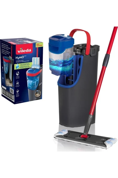 Vileda H2PRO Kirli ve Temiz Suyu Ayıran Temizlik Seti ve Mikrofiber Mop ürün görseli 1