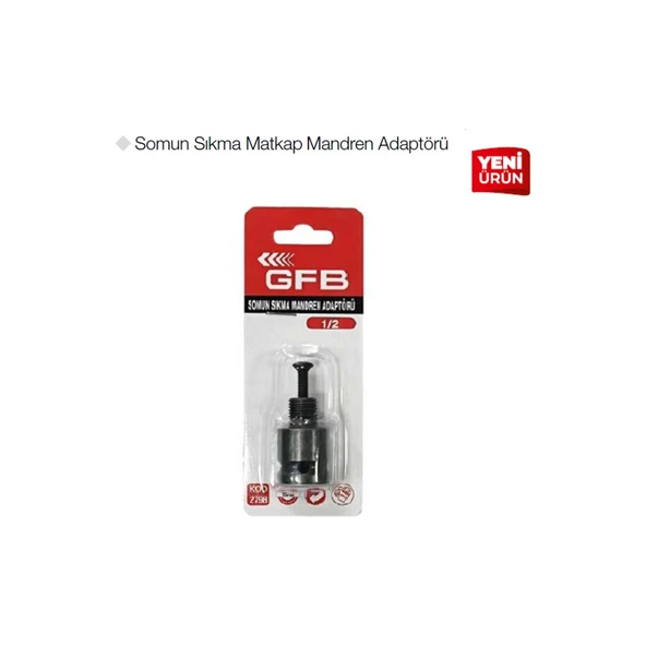Gfb Somun Sıkma Matkap Mandren Adaptörü 1/2 ürün görseli 1