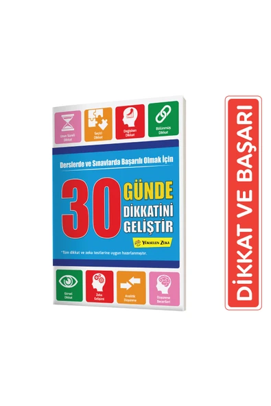 yükselen zeka 30 Günde Dikkatini Geliştir - Bilsem Hazırlık ürün görseli 1