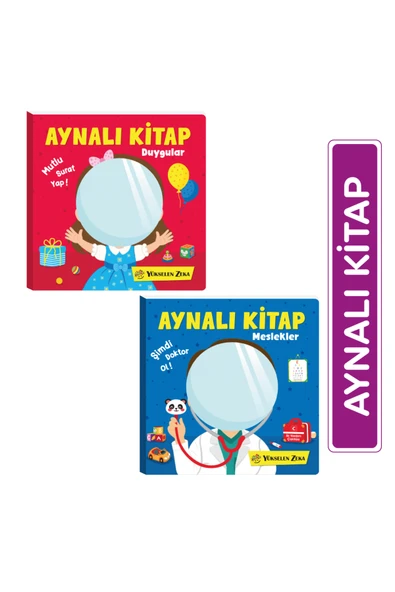 yükselen zeka Aynalı Kitap 2'li Set (Duygular - Meslekler) ürün görseli 1