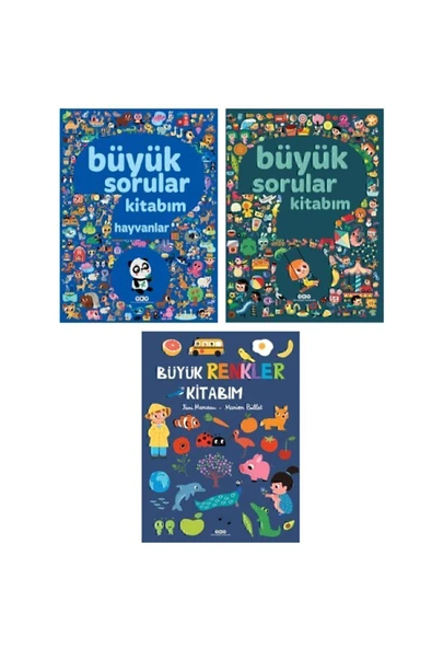 Yapı Kredi Yayınları Büyük Renkler + Büyük Sorular + Büyük Sorular Hayvanlar Kitabım 3'lü Set ürün görseli 1