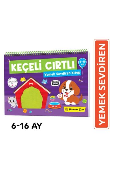 yükselen zeka 6-16 Ay İlk Cırt Cırtlı Keçeli Etkinlik Kitabım - Yemek Sevdiren Kitap ürün görseli 1