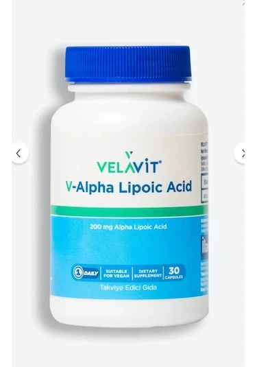 Velavit V-Alpha Lipoic Acid 30 Kapsül ürün görseli 1