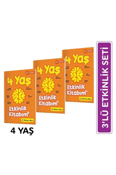 yükselen zeka 4 Yaş Etkinlik Kitabım Seti (Z10 Sistemi) ürün görseli 1
