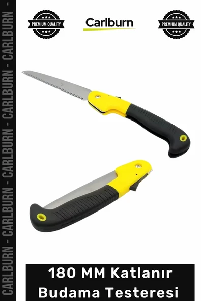 #Testere Profesyonel Çelik Keskin Portatif Ergonomik 180 MM Katlanır Budama Testeresi Çakı Tipi ürün görseli 1