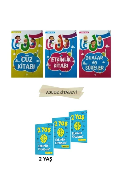 yükselen zeka 2-Yaş Etkinlik Kitabım Seti-Harika harfler Cüz-Etkinlik-Dualar ve Sureler-4'lü Set ürün görseli 1