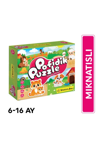 yükselen zeka 6-16 Ay İlk Pofidik Magnet Puzzle - Çiftlik Hayvanları ürün görseli 1