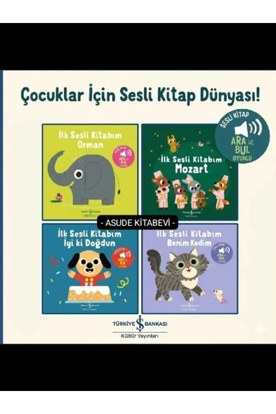 TÜRKİYE İŞ BANKASI KÜLTÜR YAYINLARI İLK SESLİ KİTABIM-Orman – Mozart - İyi Ki Doğdun - Benim Kedim ürün görseli 1