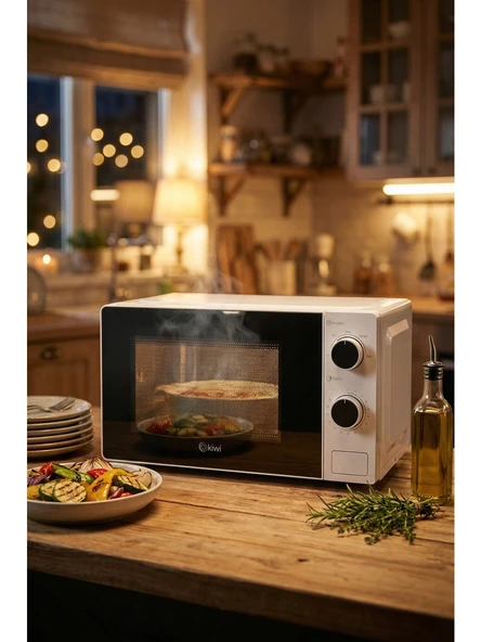 Kiwi KMO-4244 Mikrodalga Fırın 20 Lt Kapasite 700 W Güç Defrost Fonksiyonu ve Mekanik Zamanlayıcı ürün görseli 1