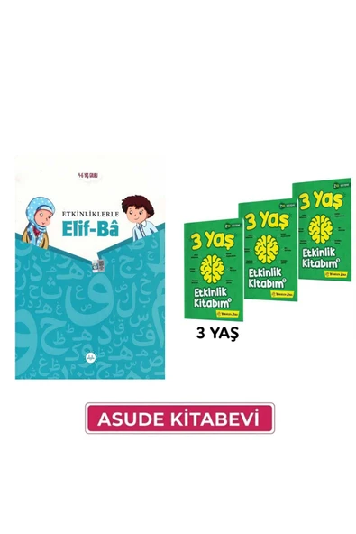 yükselen zeka 3 Yaş Etkinlik Kitabım Seti ve4-6 Yaş Grubu Etkinliklerle Elif Ba -2'li set ürün görseli 1